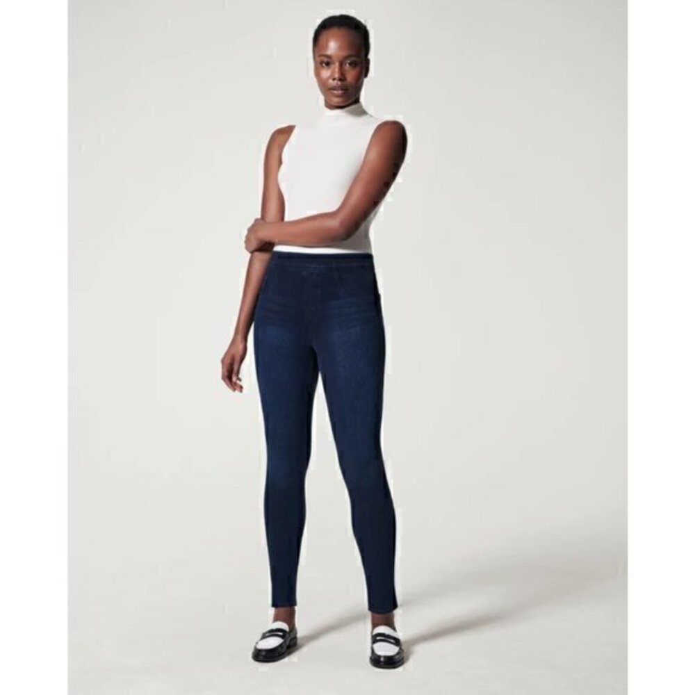 Spanx Dark Wash Jean-ish Ankle Leggings Size S
